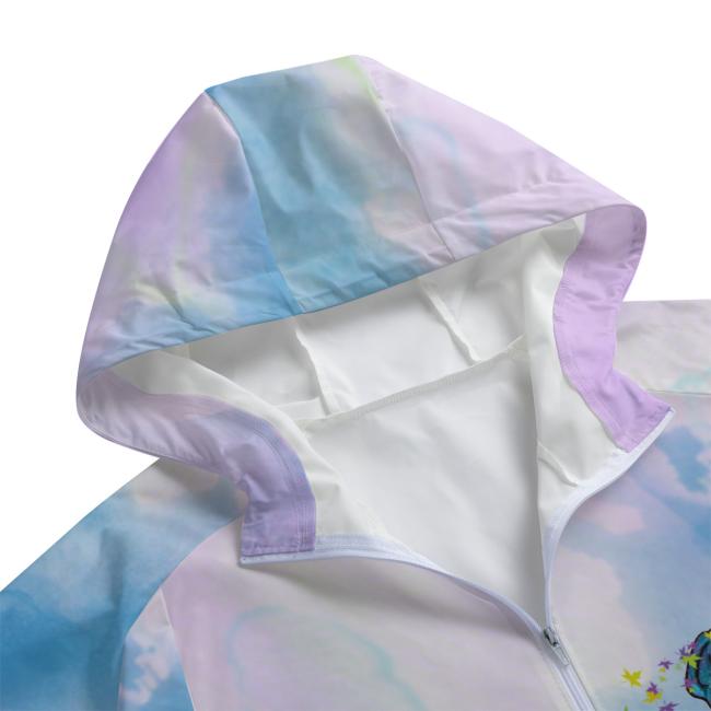 Preview: Leichte Regenjacke Itchy – Popart Hundemotiv, 100 % Polyester, Unisex, Mix, Mischling, Shar Pei